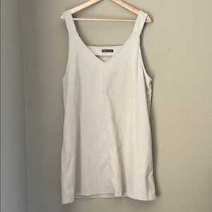 Elegant Cream Corduroy Dress